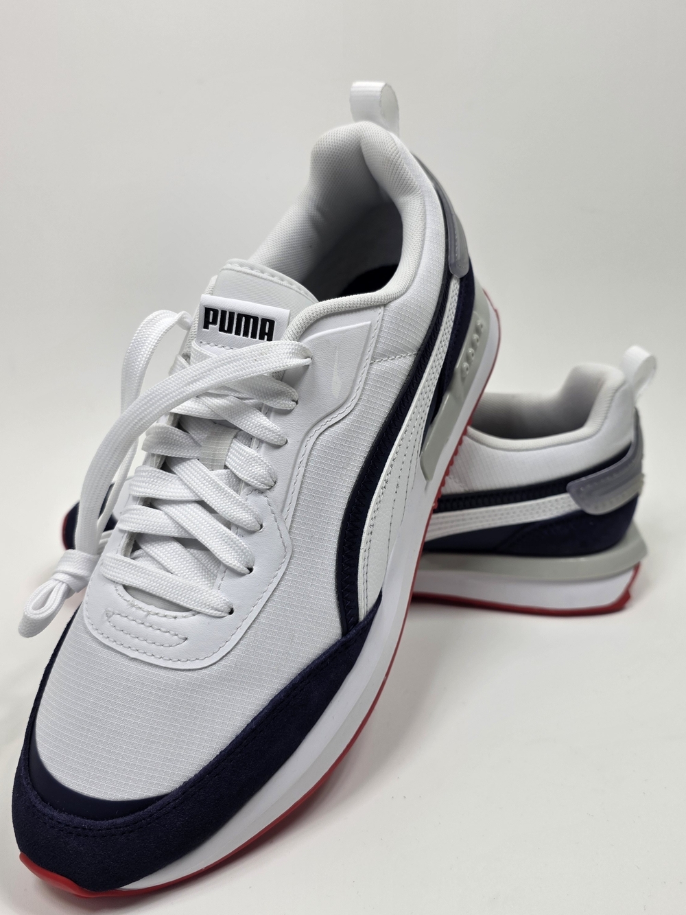 PUMA City Rider Gradient Peacoat White/Navy Sneakers Men's Size 10